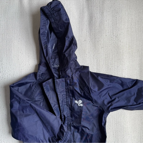 Muddy Puddles navy waterproof rain suit, sz 18-24 months - Picture 4 of 9